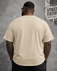 Big & Tall Men's Vintage Antique Topper Hat Beard Printed Round Neck Short Sleeve T-Shirt