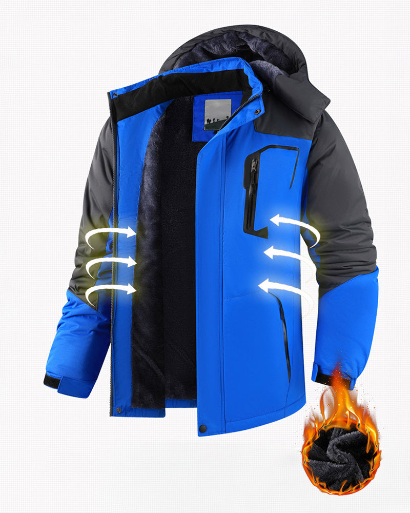 M-6XL Velvet Warm Outdoor Windproof Mountaineering Suit