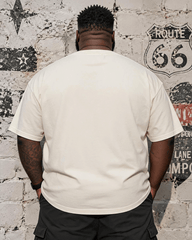 Big & Tall Men's Vintage Curved Sun Top Hat Printed Round Neck Short Sleeve T-Shirt