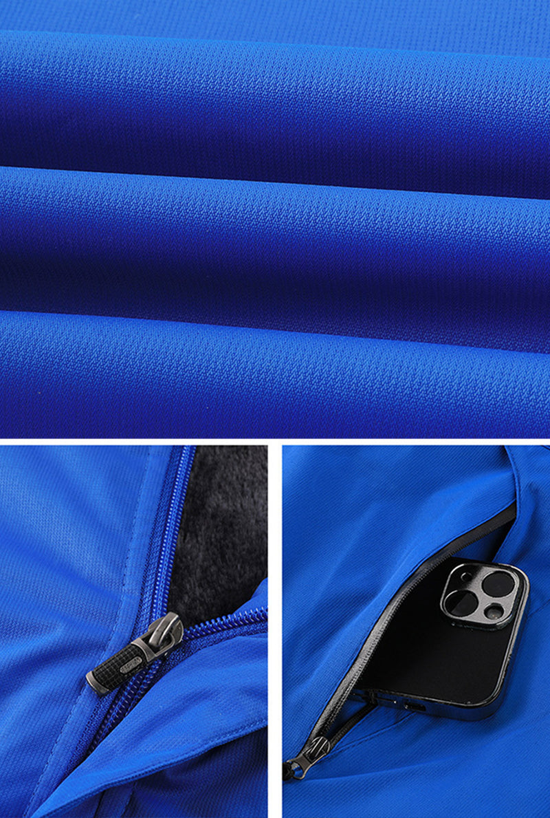 M-6XL Velvet Warm Outdoor Windproof Mountaineering Suit