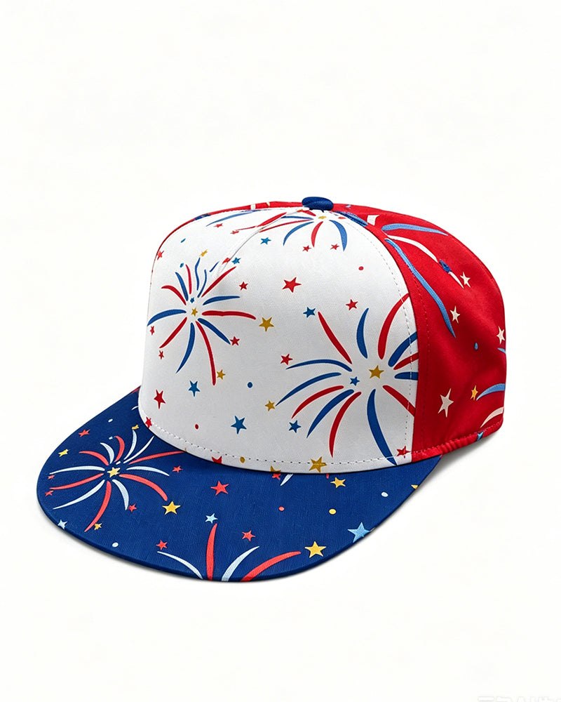 Hip Hop Hat Flag Print Flat Hat