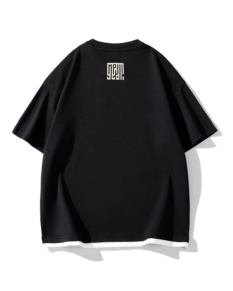 M-8XL Thin Half Sleeve Ice Silk Crewneck Tee