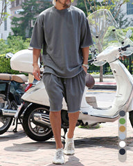 M-8XL Casual Loose Fit Solid Sports Sets