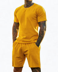 🔥Summer Sets 50% Off Exclusive ✨ Summer Men’s Short-Sleeve Crew-Neck Fitness Sports Casual Set