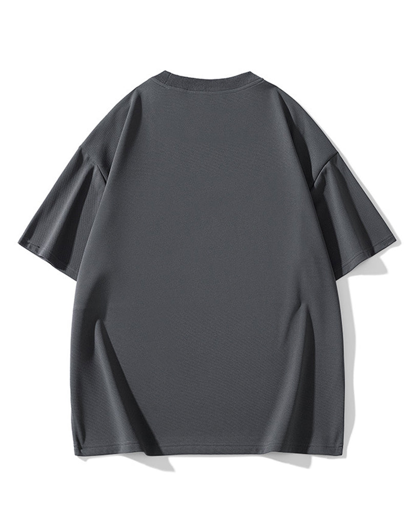 M-8XL Ice Silk Workwear Pocket Short-sleeved T-shirt
