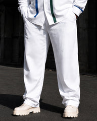 Big & Tall Men's Color Line Print Long Sleeve Shirt Pants Set