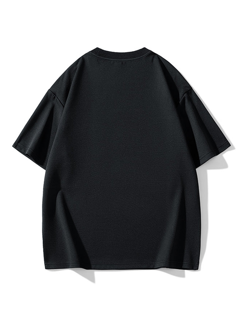 M-8XL Ice Silk Workwear Pocket Short-sleeved T-shirt