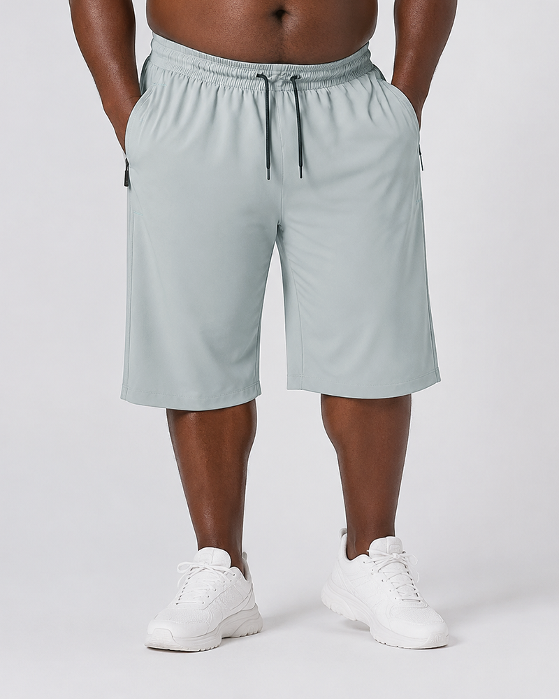 M-8XL Men's Six-point Pants Loose Solid Color Casual Cropped Pants