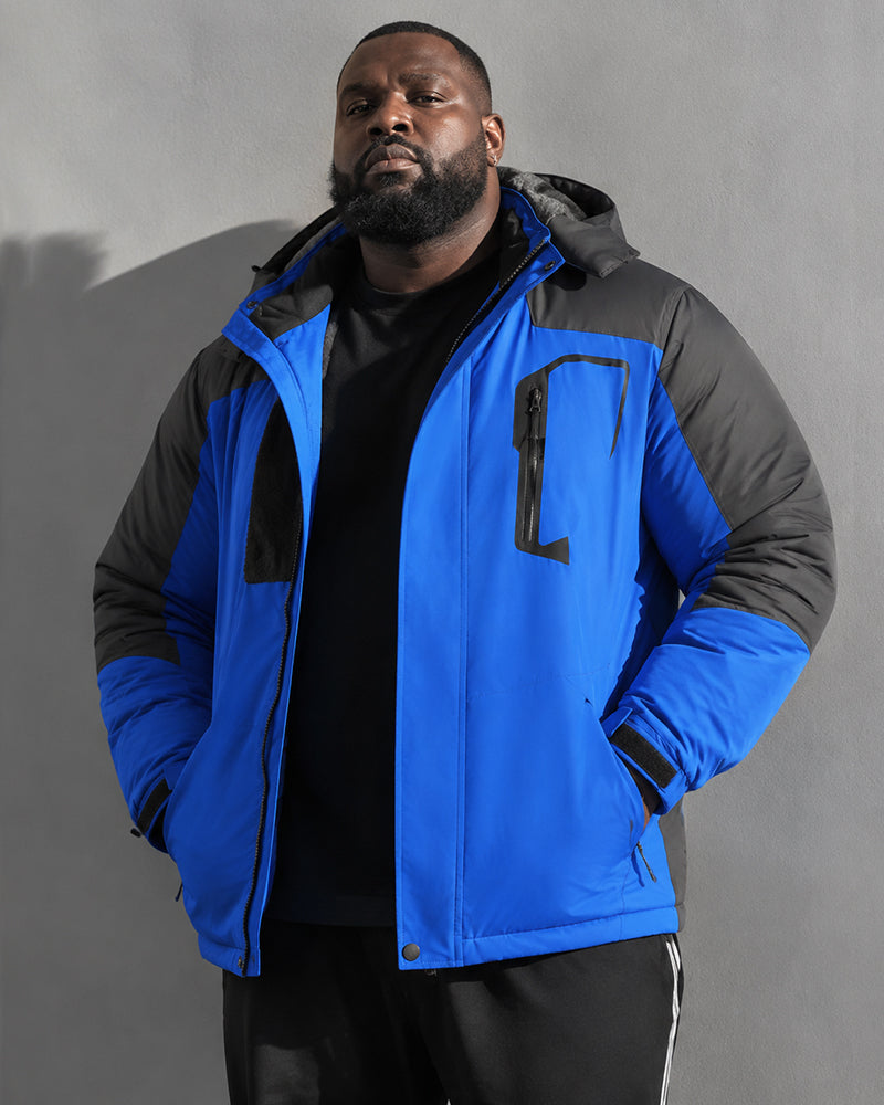 M-6XL Velvet Warm Outdoor Windproof Mountaineering Suit