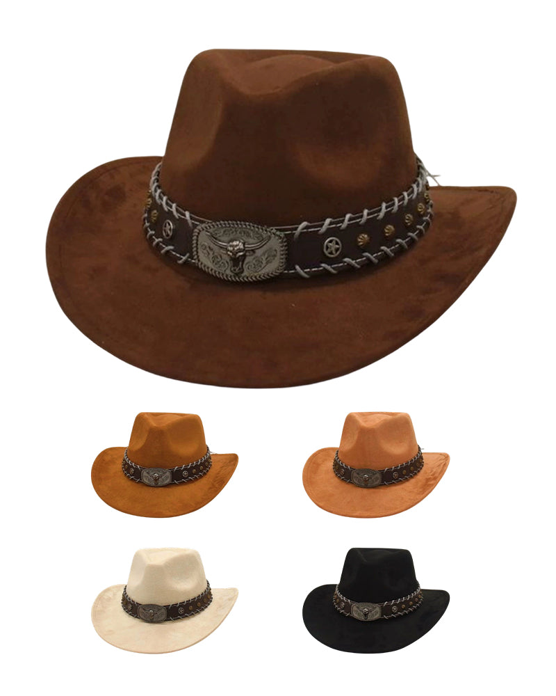 Western Cowboy National Style Cow Head Riding Jazz Hat