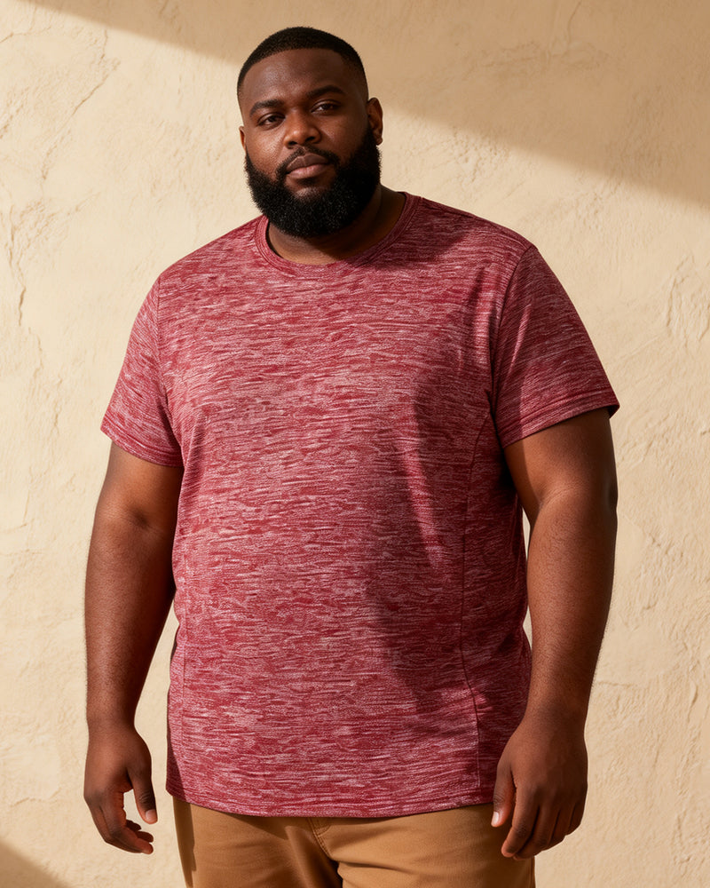 M-5XL Men's Plus Size Outdoor Crewneck Sports Tee