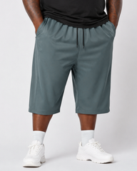 M-8XL Men's Six-point Pants Loose Solid Color Casual Cropped Pants