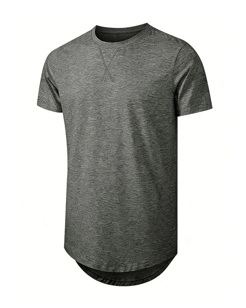 S-4XL Men's Three-Piece Hip-Hop Style Long Pullover T-Shirt