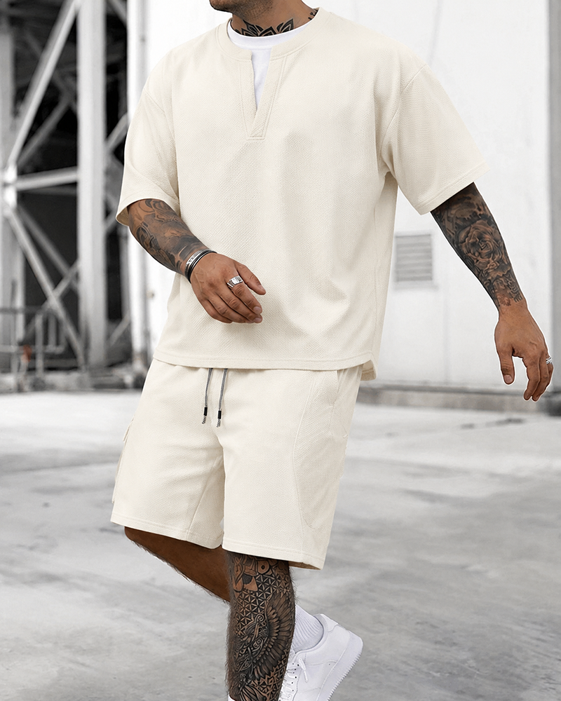 M-8XL Men's Plus Size Two-piece Sports Suit