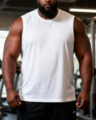 M-5XL Summer Ice Silk Mesh Sports Sleeveless T-shirt Quick-drying Vest