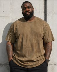 5XL-11XL Plus Extra Large Number Dark Pattern Letter Short Sleeve