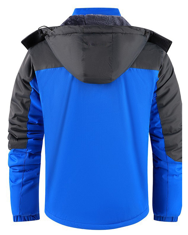 M-6XL Velvet Warm Outdoor Windproof Mountaineering Suit