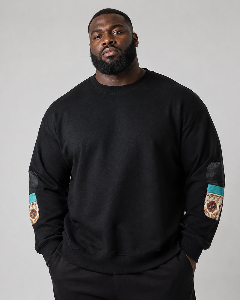 M-8XL Round Neck Long Sleeve Pullover Sweater