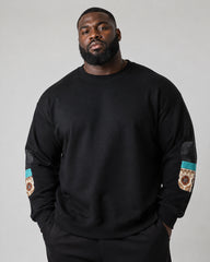 M-8XL Round Neck Long Sleeve Pullover Sweater