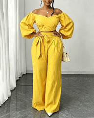 L-4XL Straight Straight-Leg Trousers Two-Piece Set Large Size Women