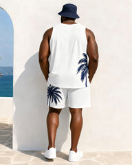 Big & Tall Men's Coconut Holiday Print Tank Top Shorts Set