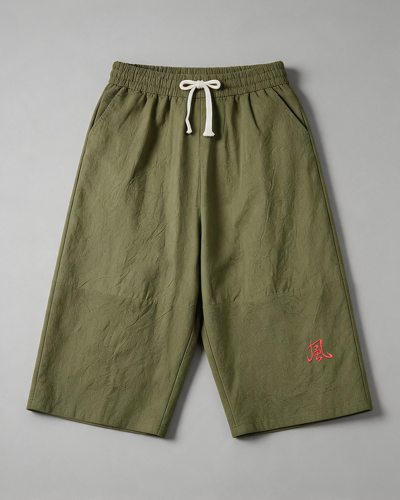 L-9XL Japanese Plus Size Solid Color Cotton Linen Casual Mid-length Pants