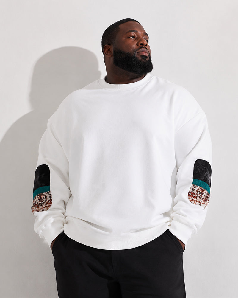 M-8XL Round Neck Long Sleeve Pullover Sweater