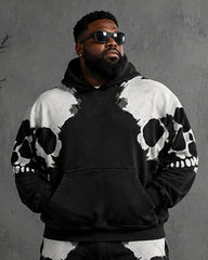 Big & Tall Men's Skull Print Hoodie Set