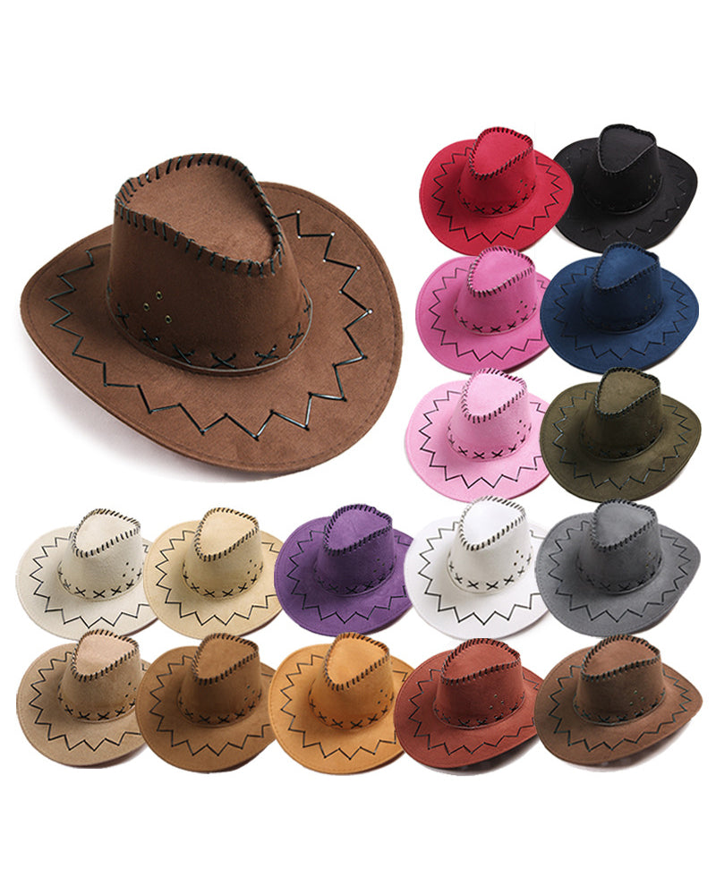 Western Denim American Retro Beaded Beach Sunhat