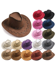 Western Denim American Retro Beaded Beach Sunhat
