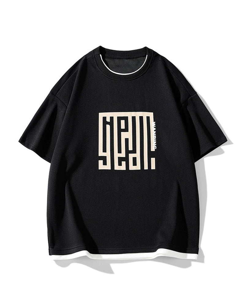 M-8XL Thin Half Sleeve Ice Silk Crewneck Tee