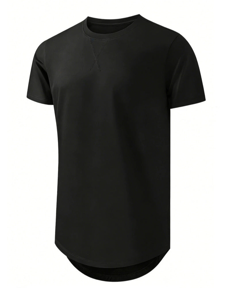 S-4XL Men's Three-Piece Hip-Hop Style Long Pullover T-Shirt