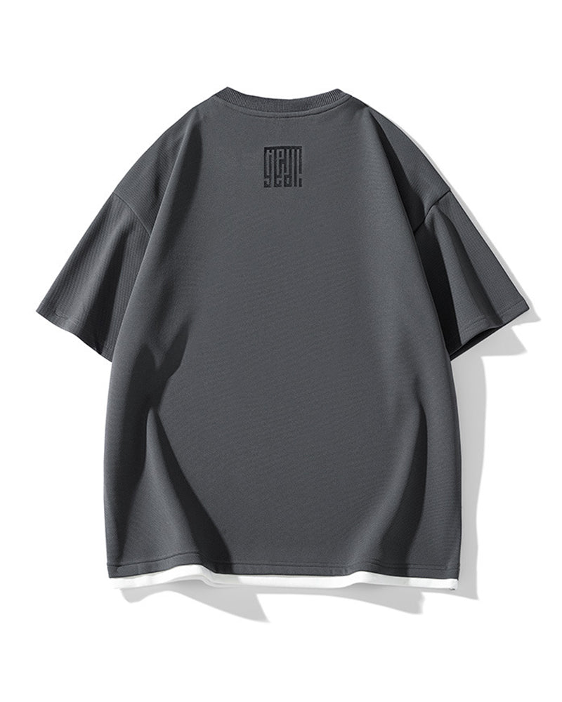 M-8XL Thin Half Sleeve Ice Silk Crewneck Tee