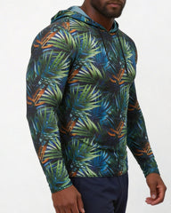 Camouflage Beach Blouse Hooded Long Sleeve T-shirt M-3XL