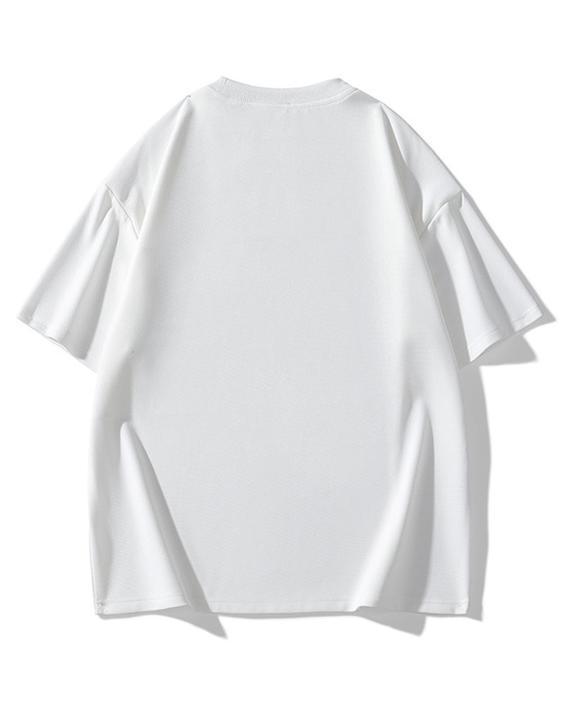M-8XL Ice Silk Workwear Pocket Short-sleeved T-shirt