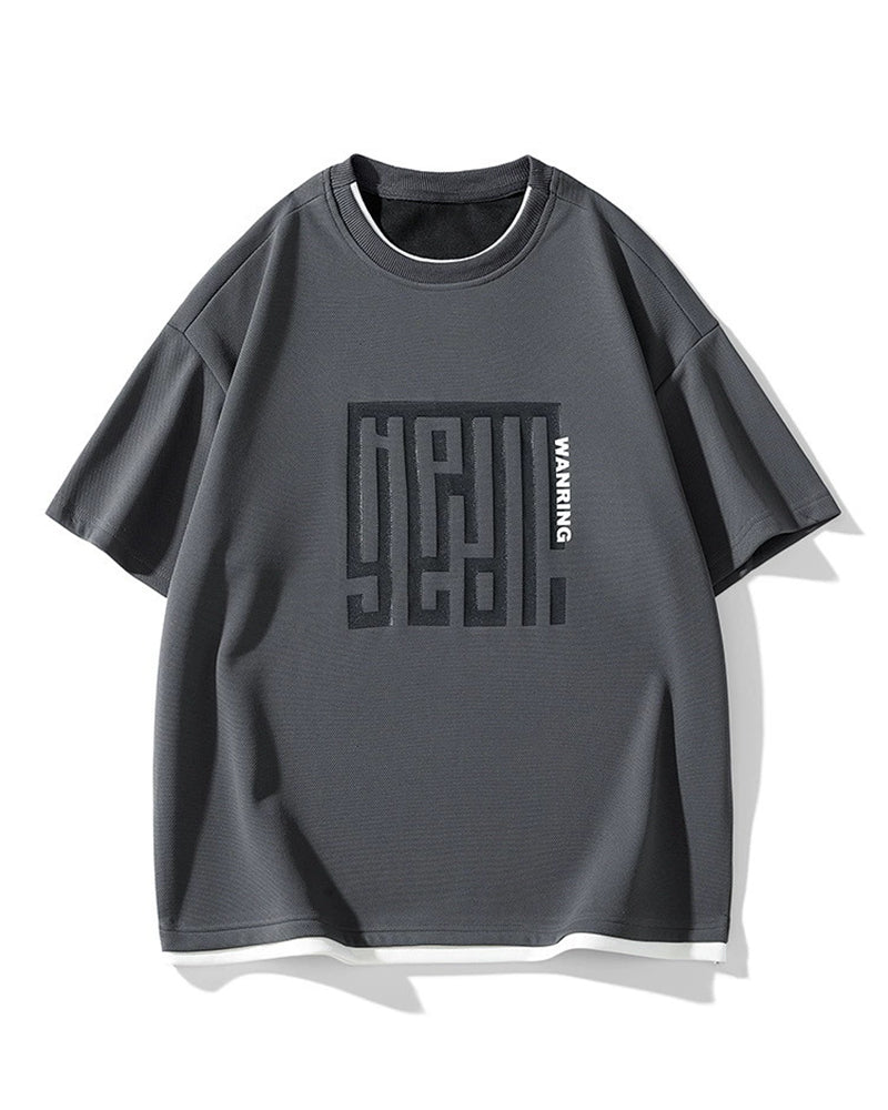 M-8XL Thin Half Sleeve Ice Silk Crewneck Tee