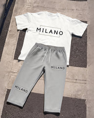 Big & Tall Men's MILANO Alphabet Print T-Shirt Pants Set