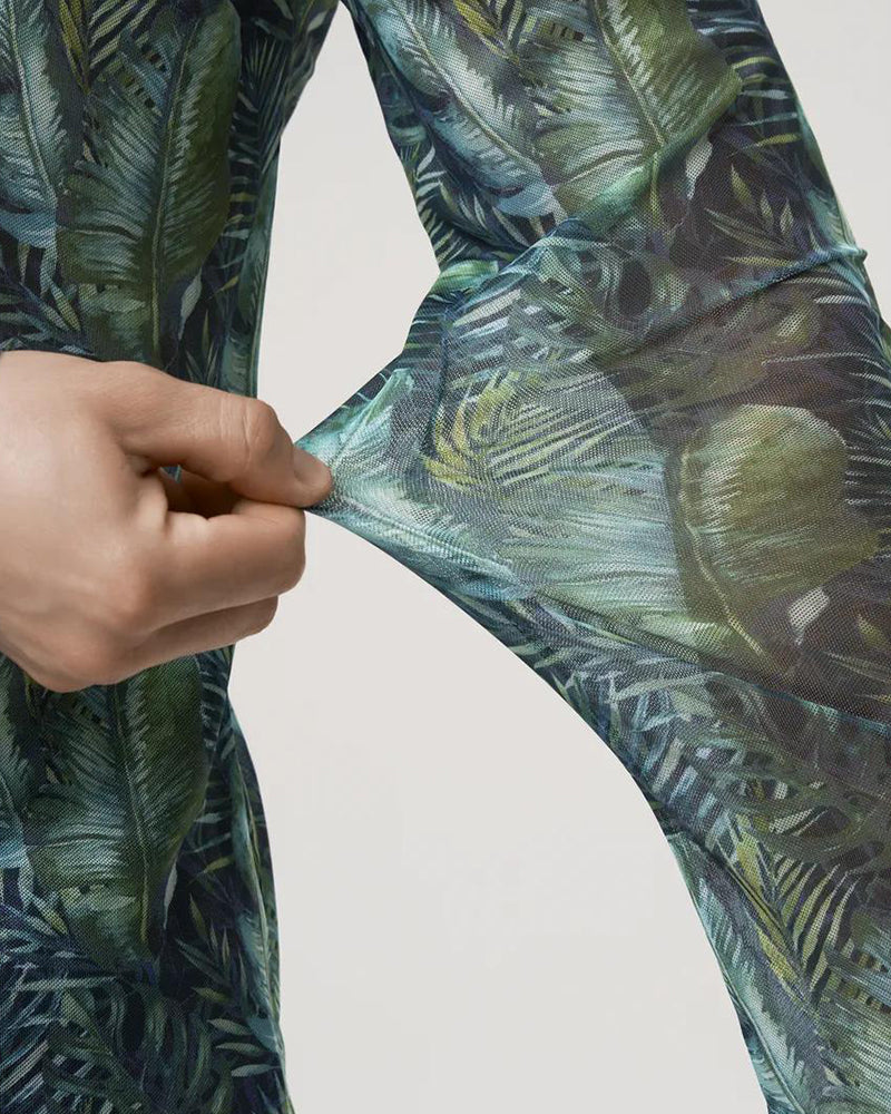 Camouflage Beach Blouse Hooded Long Sleeve T-shirt M-3XL