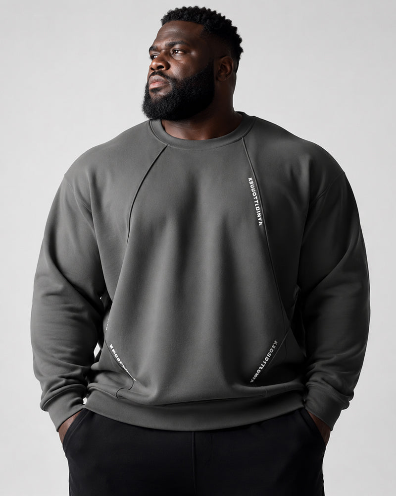 M-8XL Plus Size Crewneck Sweatshirt Plus Size