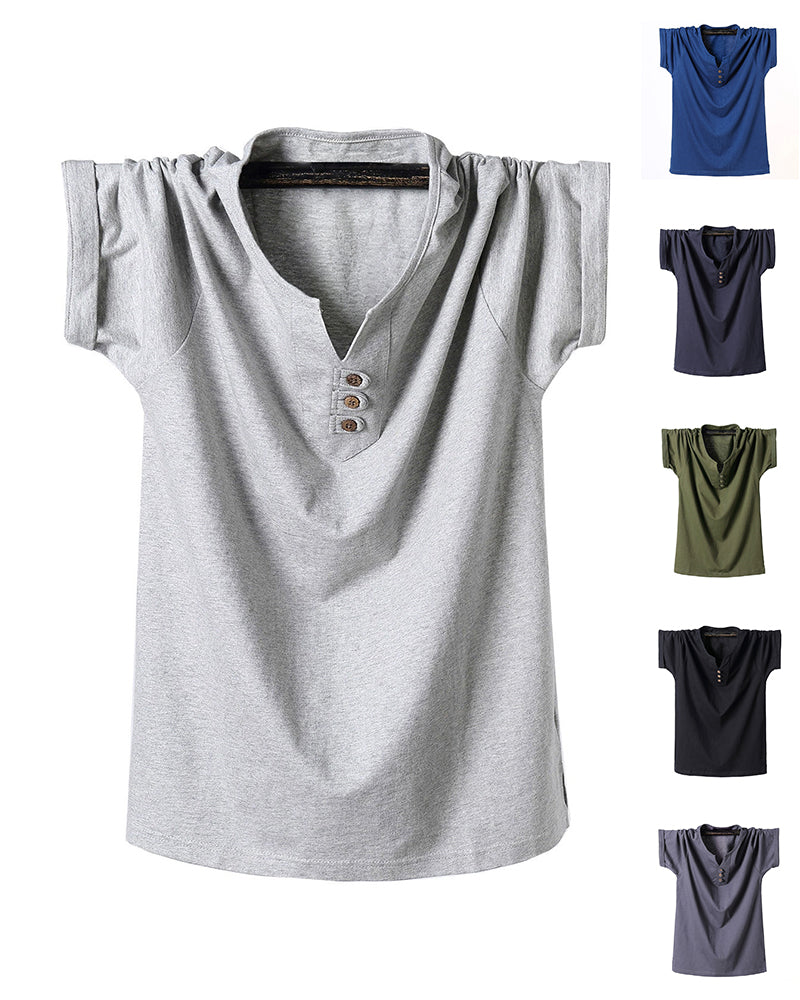 M-8XL Plus Size V-Neck Sweat Tee
