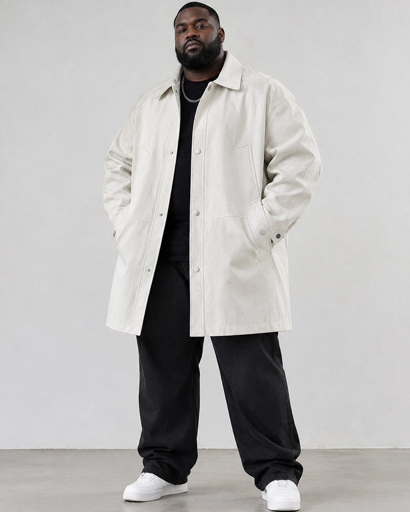 L-9XL Plus Size American Casual Coat Mid-length Coat