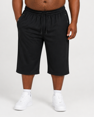 M-8XL Men's Six-point Pants Loose Solid Color Casual Cropped Pants