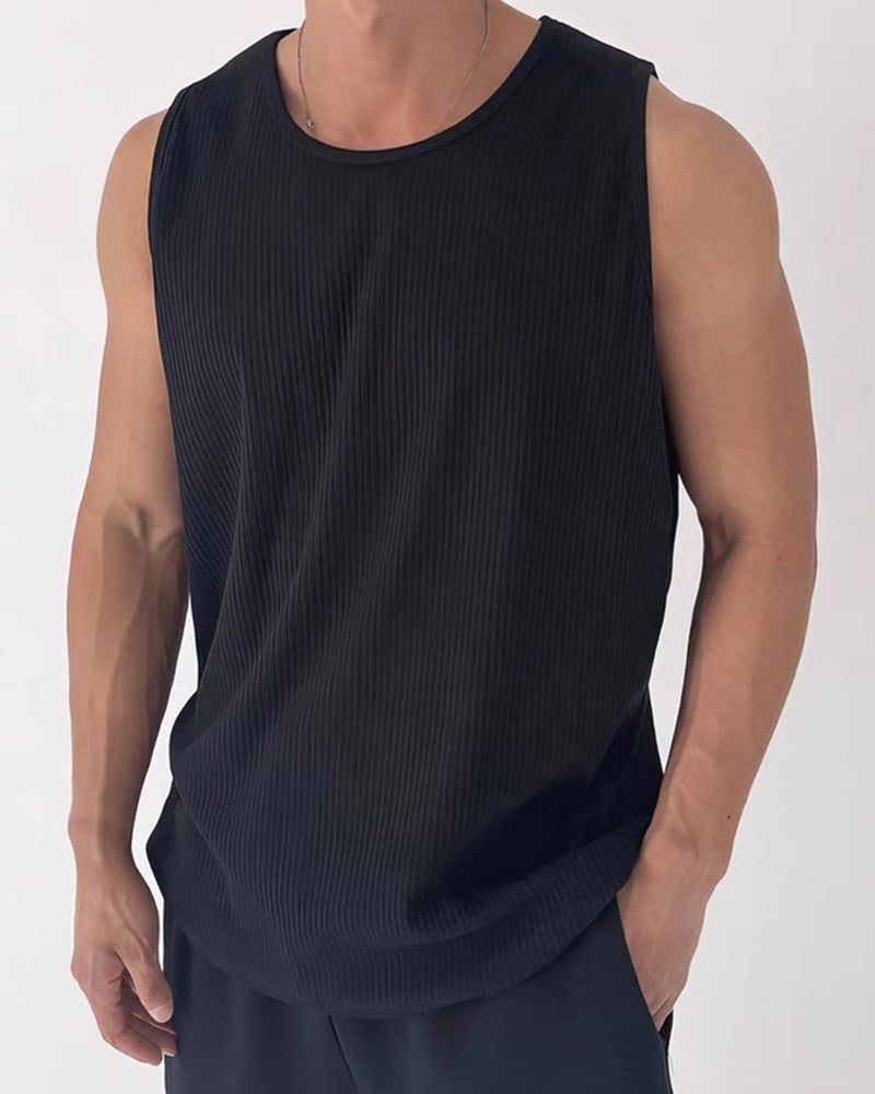 Big & Tall Men's U-Shroup Waffles Jacquard Knit Vest M-3XL