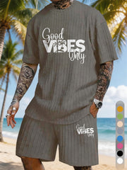 Good Vibes Only Coconut Grove Print Texture Plus Size Holiday Set