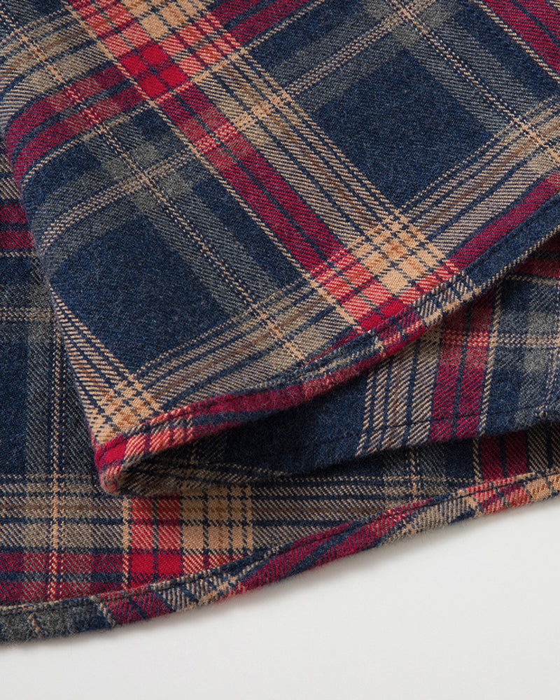 S-4XL Retro Casual Men's Check Shirt [cotton Sanding]]
