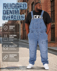 S-5XL Fashion Men's Strap Jeans Trousers