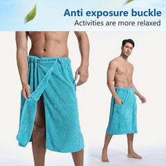 1pc 82*155cm 280gsm suitable for M-XXXL Men's bath skirt bath towel plus size bath skirt suitable for home, travel, steaming, spa, beach, 32.28*61in