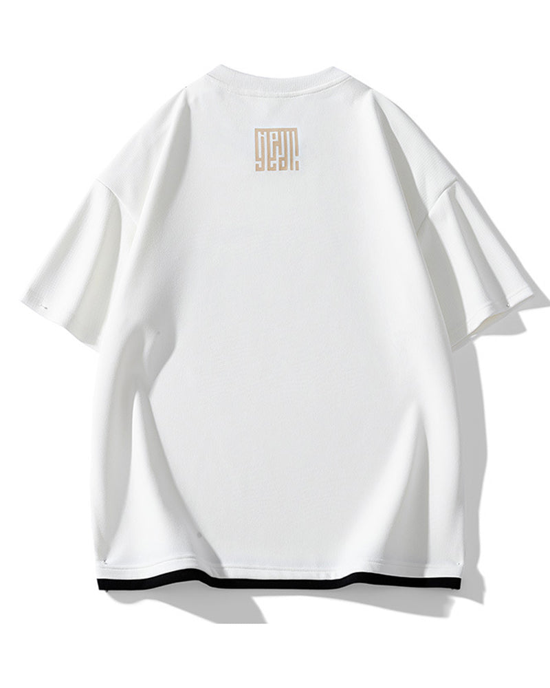 M-8XL Thin Half Sleeve Ice Silk Crewneck Tee