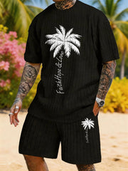 Palm Tree Faith Hope & Love Print Texture Large Size Holiday Set