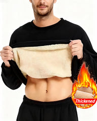 Big & Tall Men's Classic Solid Color Padded Lambswool Crew Neck Sweater M-5XL